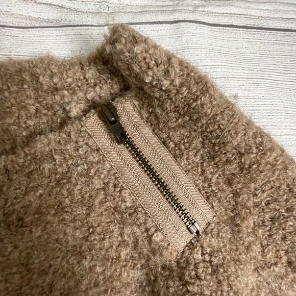 Camel J.Crew Side Zip Sweater - Picture 5 of 6